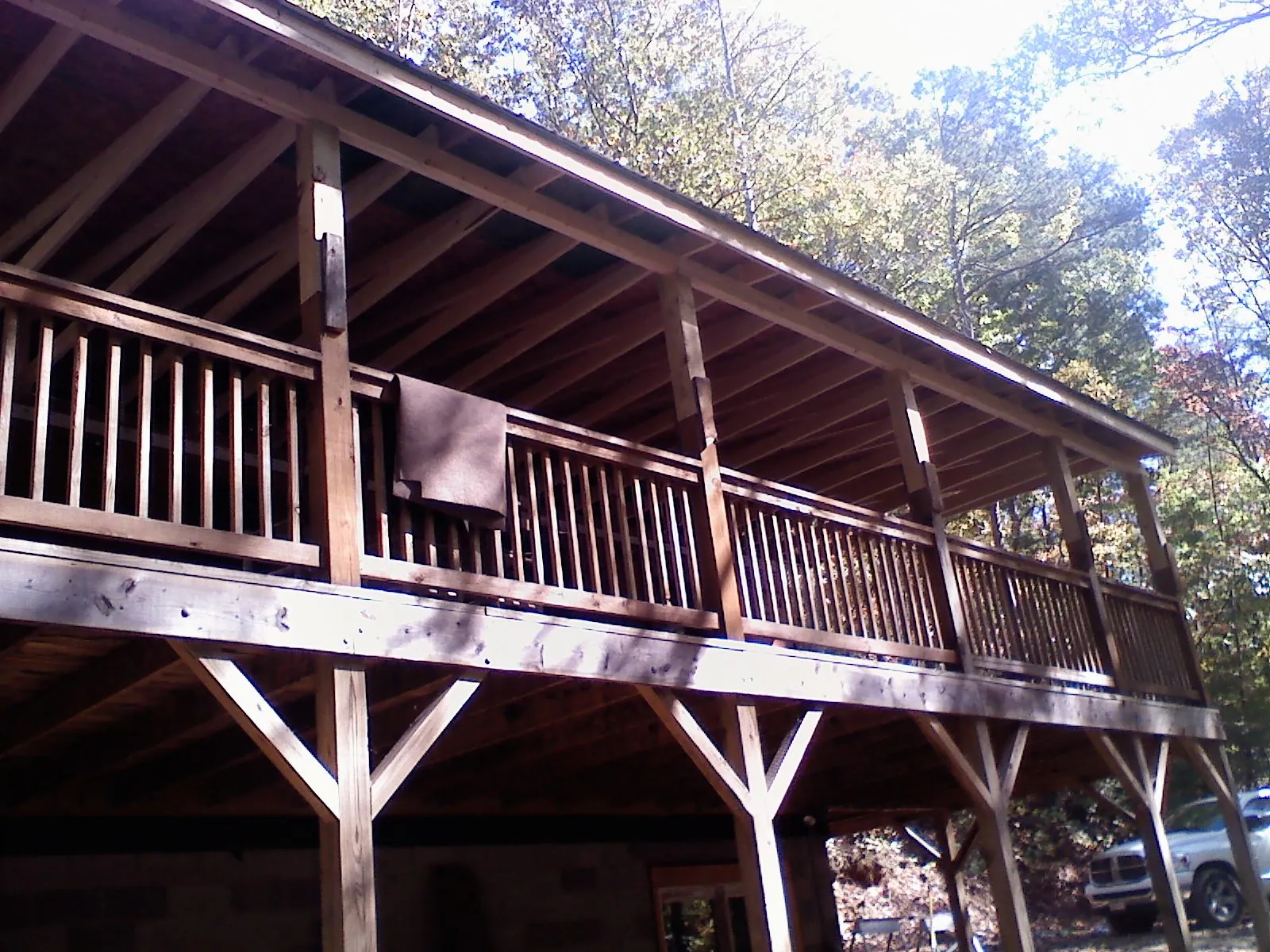 Timber framing under a new elevated porch and deck — Roof Leak Repair in Fernley by Roofing Brothers